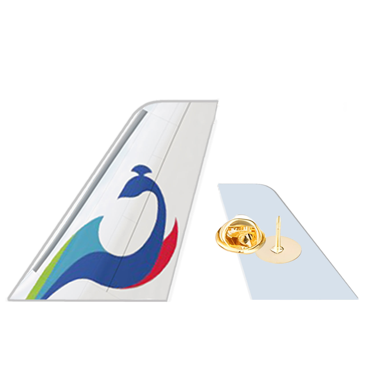 Trujet Airlines Designed Tail Shape Badges & Pins