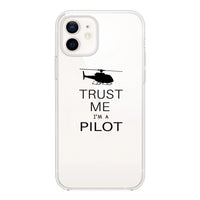 Thumbnail for Trust Me I'm a Pilot (Helicopter) Designed Transparent Silicone iPhone Cases