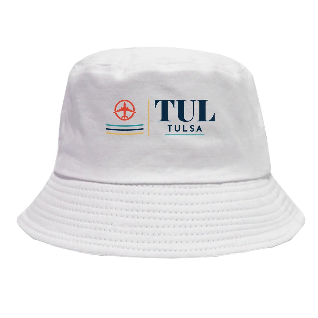 Tulsa International Airport (TUL) summer hat - white