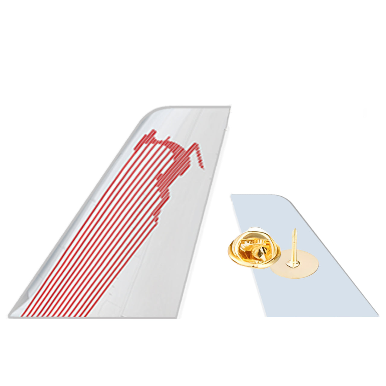 Tunisair Airlines Designed Tail Shape Badges & Pins