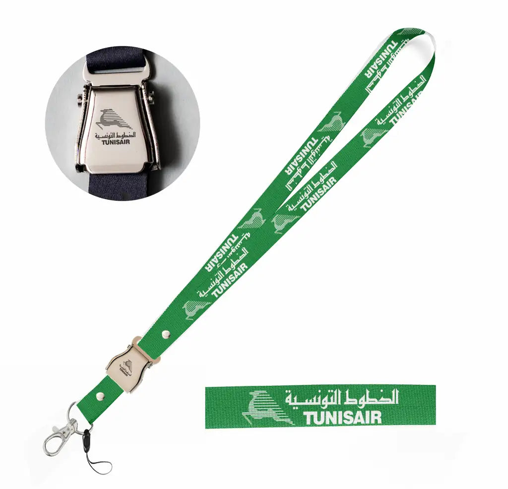 Tunisair seat belt lanyard - green