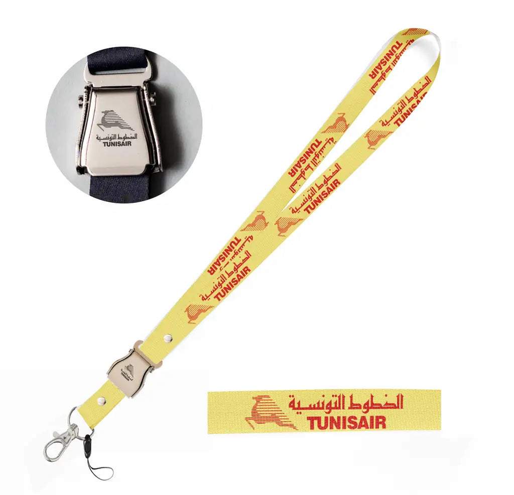 Tunisair seat belt lanyard - yellow