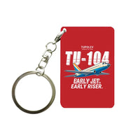 Thumbnail for Tupolev Tu-104B - Cartoon - Key Chain - Red