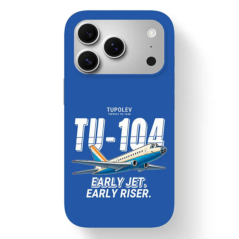 Tupolev Tu-104B - Cartoon - MagSafe iPhone 17 Pro - Blue