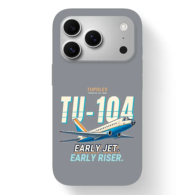 Tupolev Tu-104B - Cartoon - MagSafe iPhone 17 Pro - Gray