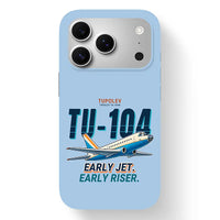Thumbnail for Tupolev Tu-104B - Cartoon - MagSafe iPhone 17 Pro - Light Blue