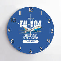 Thumbnail for Tupolev Tu-104B - Cartoon + Name - No Frame - Blue