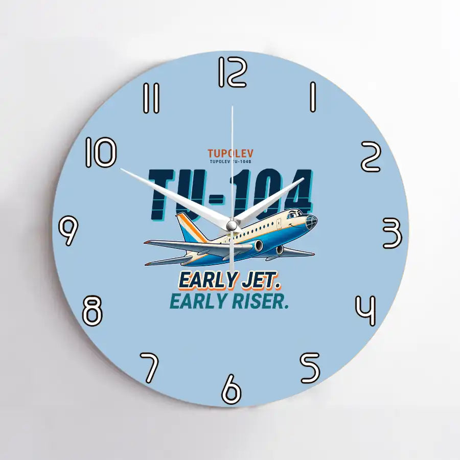 Tupolev Tu-104B - Cartoon - No Frame - Light Blue