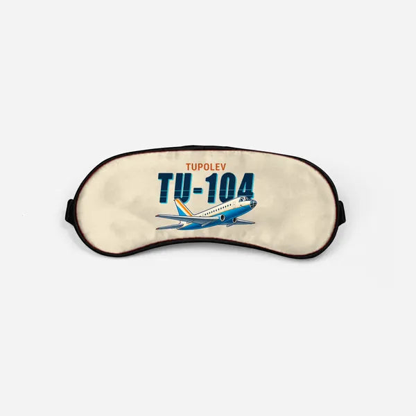 Tupolev Tu-104B - Cartoon - Sleep Mask - Beige