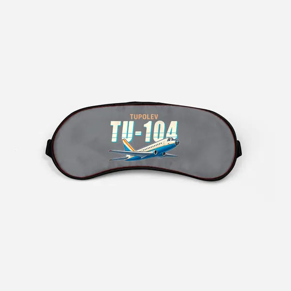 Tupolev Tu-104B - Cartoon - Sleep Mask - Gray