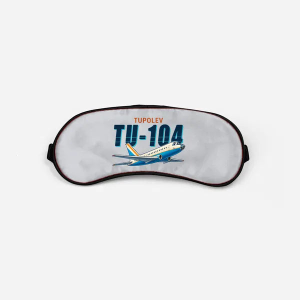 Tupolev Tu-104B - Cartoon - Sleep Mask - Light Gray