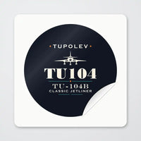 Thumbnail for Tupolev Tu-104B - Heritage - Circle Sticker - Peel
