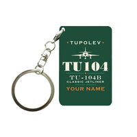 Thumbnail for Tupolev Tu-104B - Heritage + Name - Key Chain - Dark Green