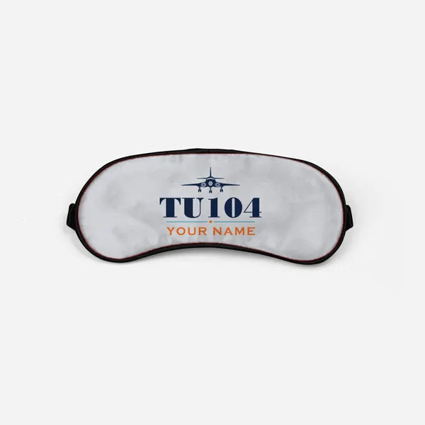 Tupolev Tu-104B - Heritage + Name - Sleep Mask - Light Gray