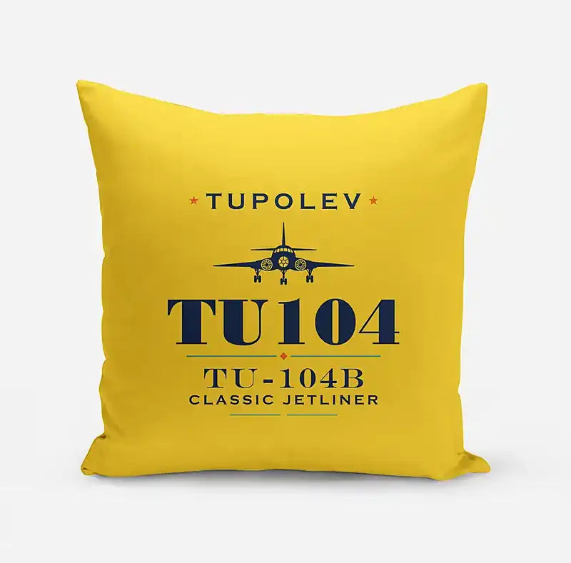Tupolev Tu-104B - Heritage - Pillow - Yellow
