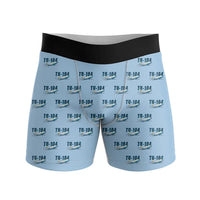 Thumbnail for Tupolev Tu-104B - Men Boxers - Cartoon Pattern - Light Blue