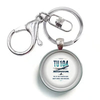 Thumbnail for Tupolev Tu-104B - Original - Circle Key Chain - White