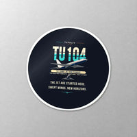 Thumbnail for Tupolev Tu-104B - Original - Circle Sticker - Close-up