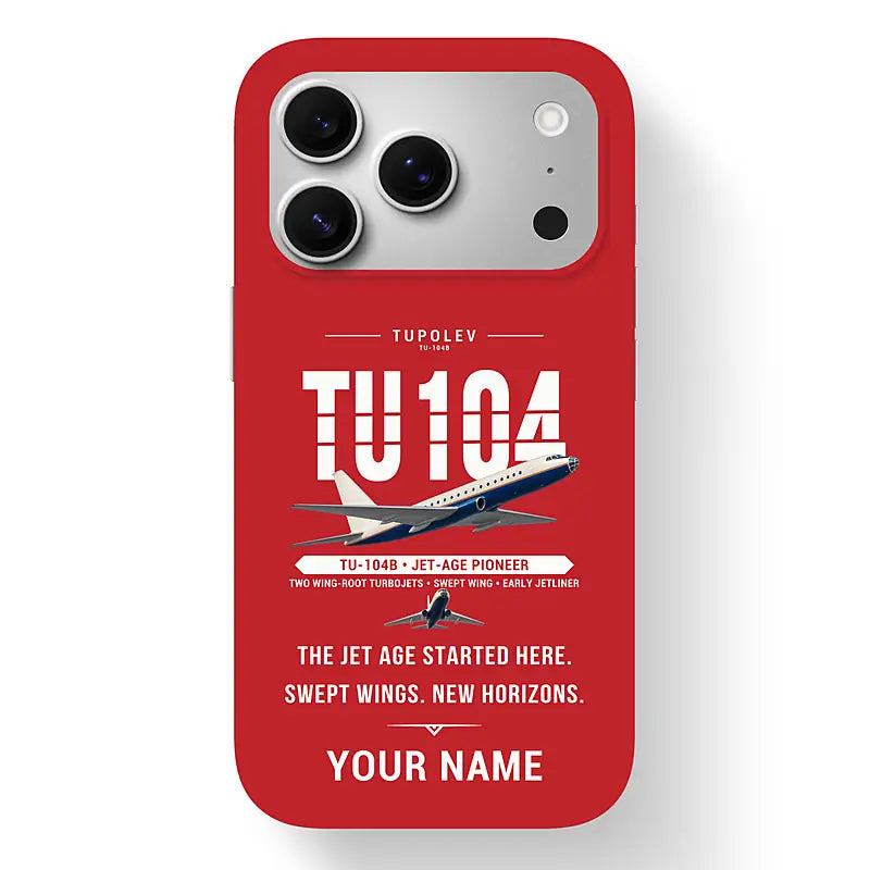 Tupolev Tu-104B - Original + Name - MagSafe iPhone 17 Pro - Red