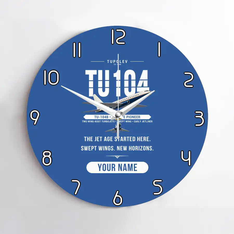 Tupolev Tu-104B - Original + Name - No Frame - Blue