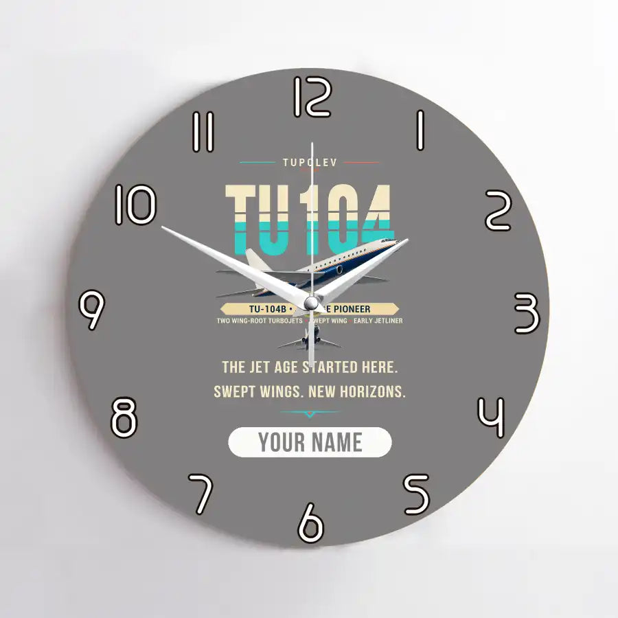Tupolev Tu-104B - Original + Name - No Frame - Gray