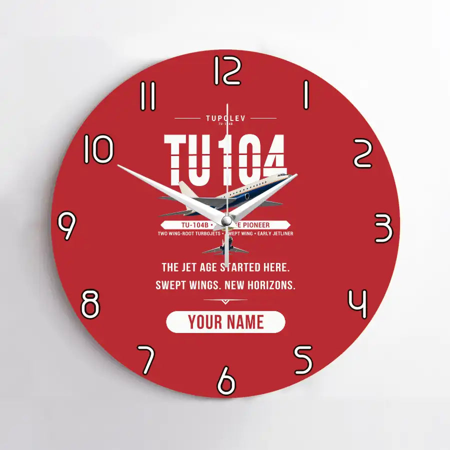 Tupolev Tu-104B - Original + Name - No Frame - Red