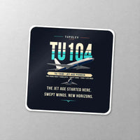 Thumbnail for Tupolev Tu-104B - Original - Square Sticker - Close-up