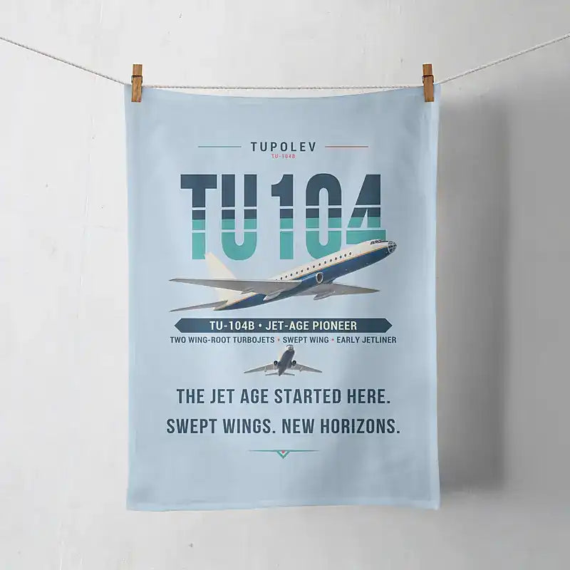 Tupolev Tu-104B - Original - Towel - Light Blue