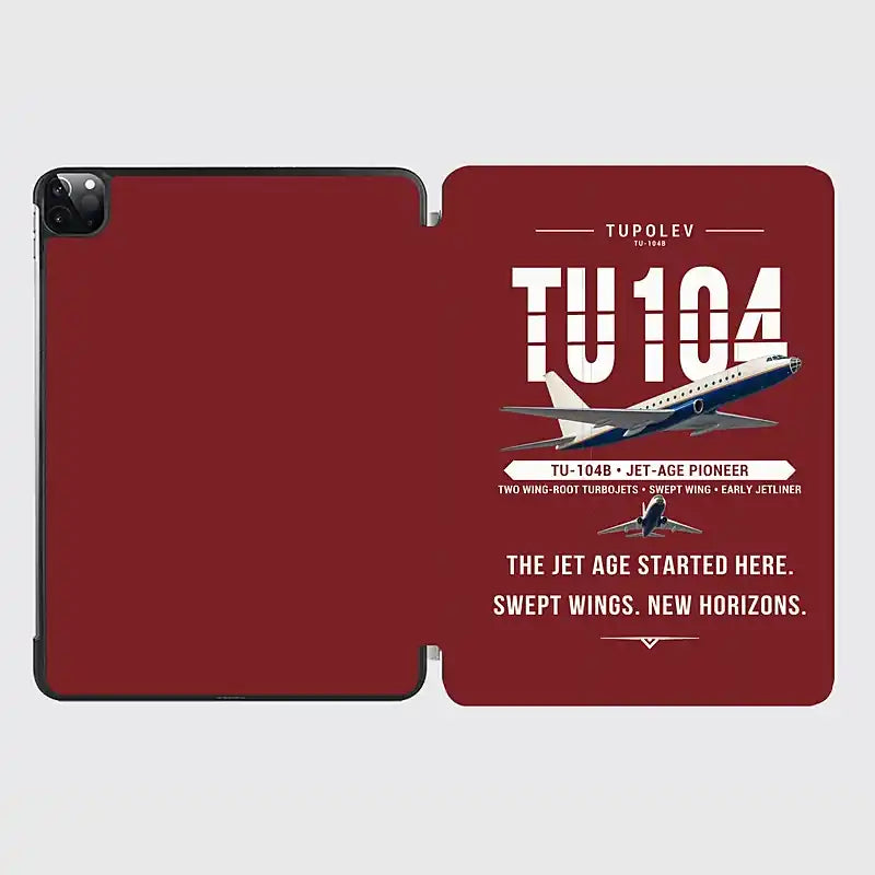 Tupolev Tu-104B - Original - iPad Case - Dark Red