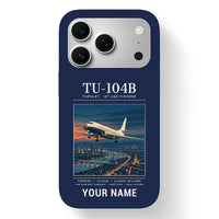 Thumbnail for Tupolev Tu-104B - Poster + Name - MagSafe iPhone 17 Pro - Navy Blue