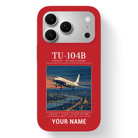 Thumbnail for Tupolev Tu-104B - Poster + Name - MagSafe iPhone 17 Pro - Red