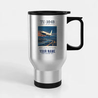 Thumbnail for Tupolev Tu-104B - Poster + Name - Stainless Steel with Holder - Silver