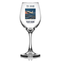 Thumbnail for Tupolev Tu-104B - Poster + Name - Wine Glass