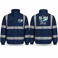 Thumbnail for Tupolev Tu-104B Reflective Winter Jackets - Cartoon - Navy Blue
