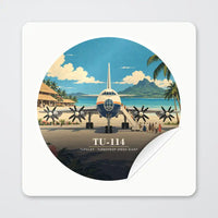 Thumbnail for Tupolev Tu-114 - 3D - Circle Sticker - Peel