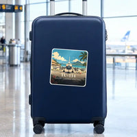 Thumbnail for Tupolev Tu-114 - 3D - Square Sticker - Suitcase