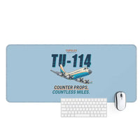 Thumbnail for Tupolev Tu-114 - Cartoon - Desk Mat - Light Blue