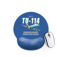 Thumbnail for Tupolev Tu-114 - Cartoon - Ergonomic Mouse Pad - Blue