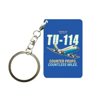 Thumbnail for Tupolev Tu-114 - Cartoon - Key Chain - Blue