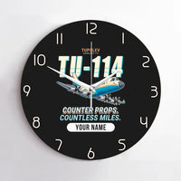Thumbnail for Tupolev Tu-114 - Cartoon + Name - No Frame - Black