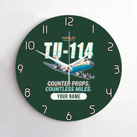 Thumbnail for Tupolev Tu-114 - Cartoon + Name - No Frame - Dark Green