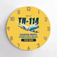 Thumbnail for Tupolev Tu-114 - Cartoon + Name - No Frame - Yellow
