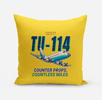 Thumbnail for Tupolev Tu-114 - Cartoon - Pillow - Yellow