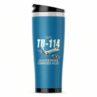 Thumbnail for Tupolev Tu-114 - Cartoon - Stainless Steel (No Holder) - Light Blue