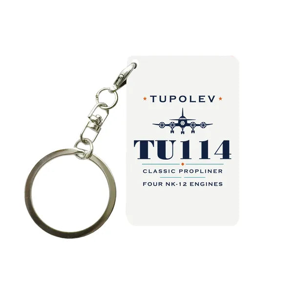 Tupolev Tu-114 - Heritage - Key Chain - White
