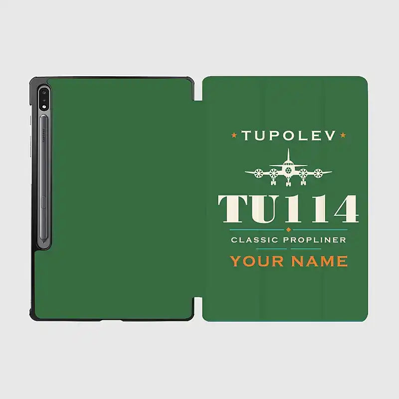 Tupolev Tu-114 - Heritage + Name - Samsung Tablet - Green