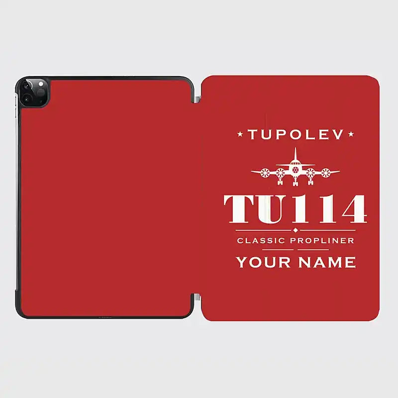 Tupolev Tu-114 - Heritage + Name - iPad Case - Red