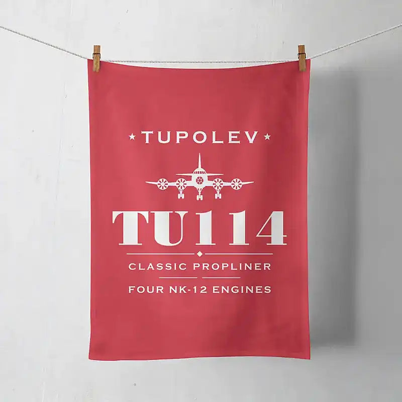 Tupolev Tu-114 - Heritage - Towel - Red