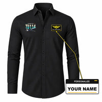 Thumbnail for Tupolev Tu-114 - Long Sleeve Shirt - Original - Black + NAME