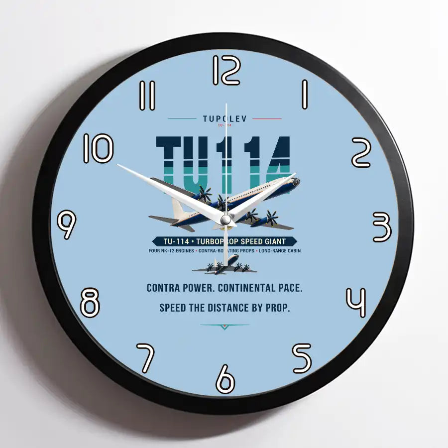 Tupolev Tu-114 - Original - Framed - Light Blue